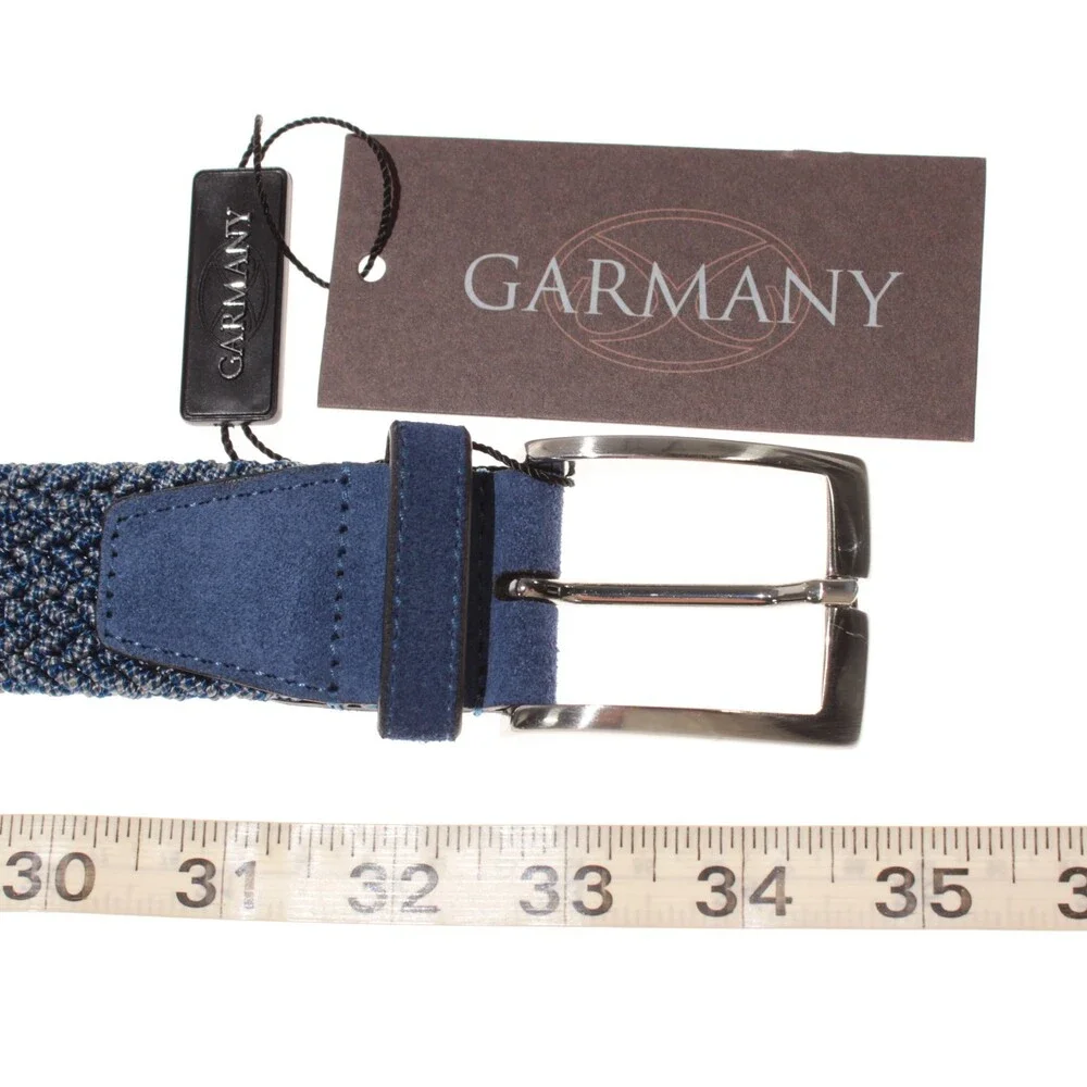 Garmany NWT Braided / Woven Belt Size 100 (US 38) in Blue Suede